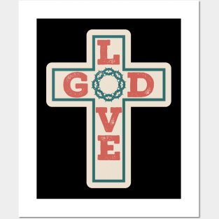 Christian cross Posters and Art